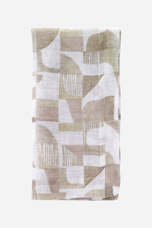 Bodrum Geo Gold Napkin Set of 4