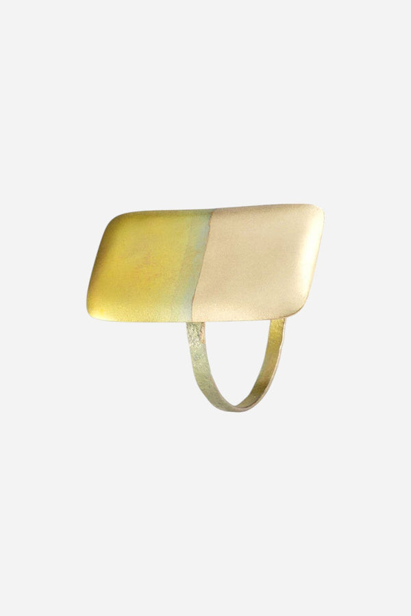 Bodrum Group Set Of 4 Gold Rectangle Horizon Napkin Ring