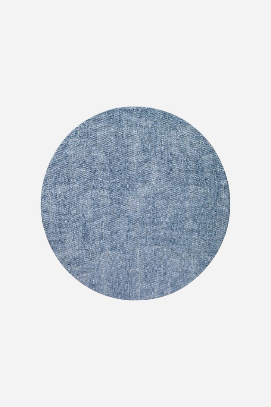 Bodrum Group Set Of 4 Luster 16" Round Placement Mats In Ice Blue – front view