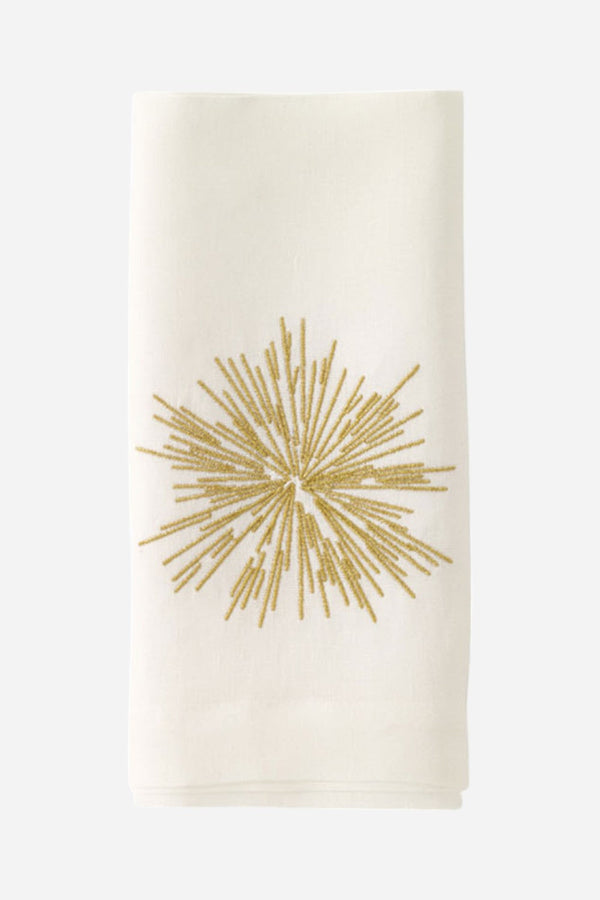 Bodrum Group Set Of 4 Starburst Gold Napkins