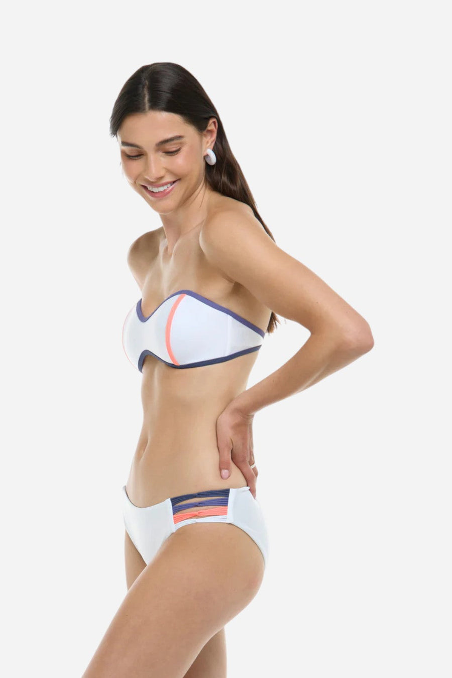 Body Glove Vibration Tainted Love Retro Bandeau in Snow/Vibration – side view