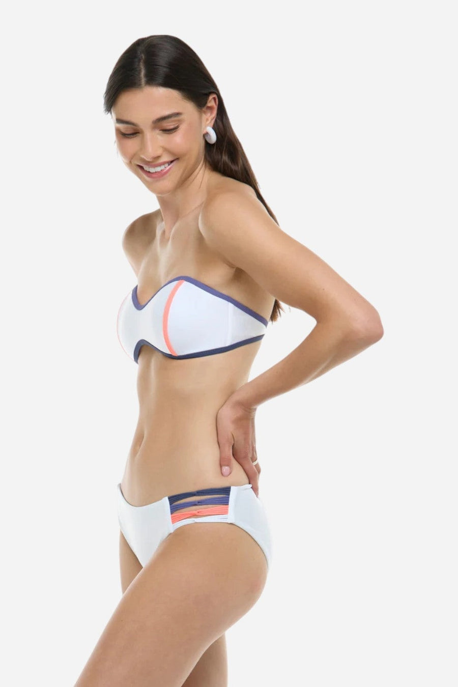 Body Glove Vibration Tainted Love Retro Bandeau in Snow/Vibration – side view