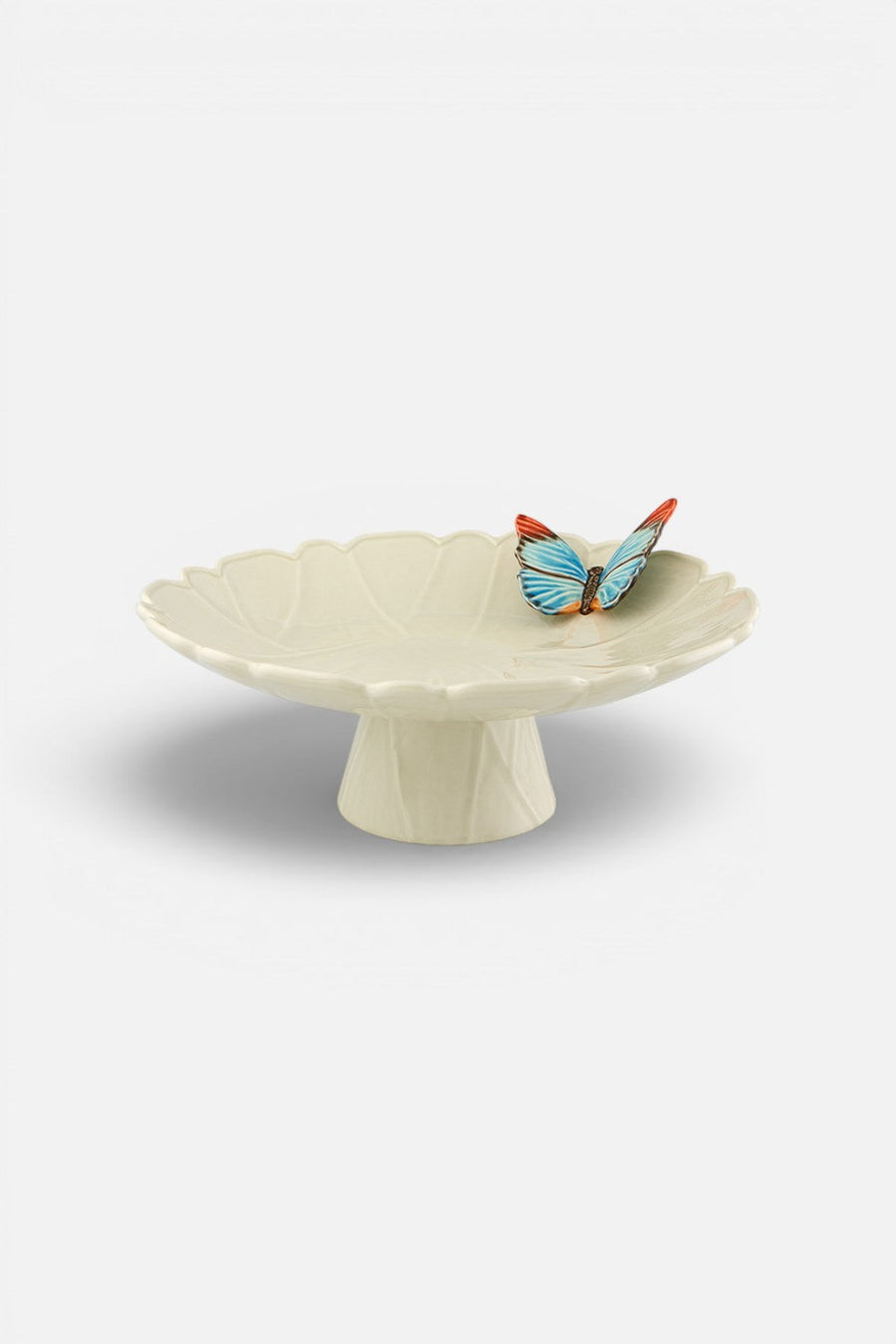 Bordallo Pinheiro Cloudy Butterflies Cake Stand – front view