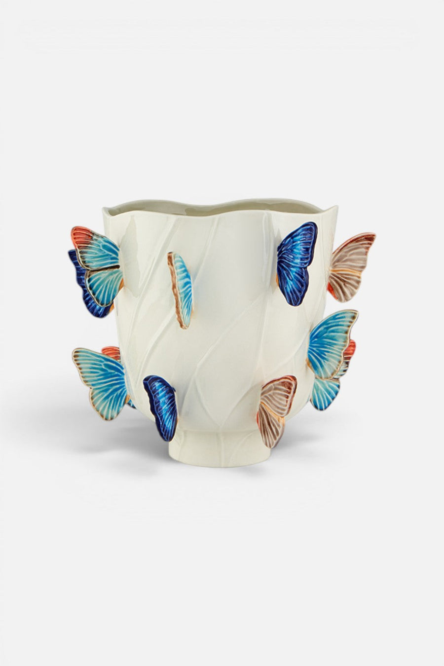 Bordallo Pinheiro Cloudy Butterflies Vase – front view