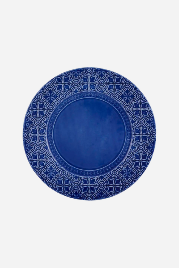 Bordallo Pinheiro Rua Nova Charger Plate in Indigo