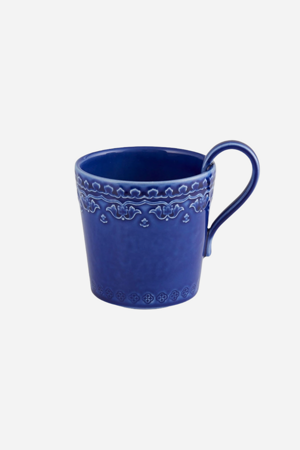 Bordallo Pinheiro Rua Nova Coffee Mug in Indigo