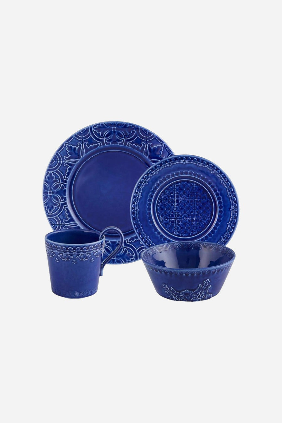 Bordallo Pinheiro Rua Nova Dinner Plate In Indigo – back view