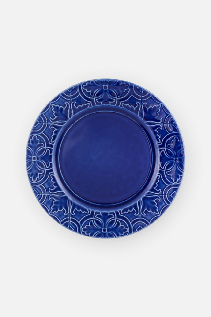 Bordallo Pinheiro Rua Nova Dinner Plate In Indigo – front view