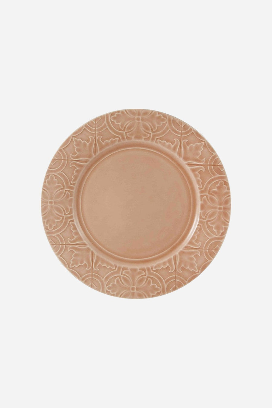 Bordallo Pinheiro Rua Nova Dinner Plate In Pink – front view