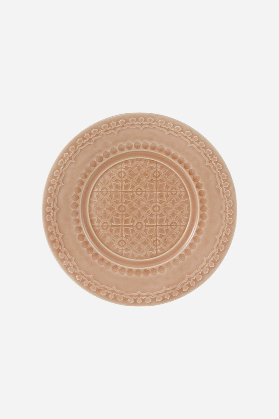 Bordallo Pinheiro Rua Nova Fruit Plate In Pink – front view