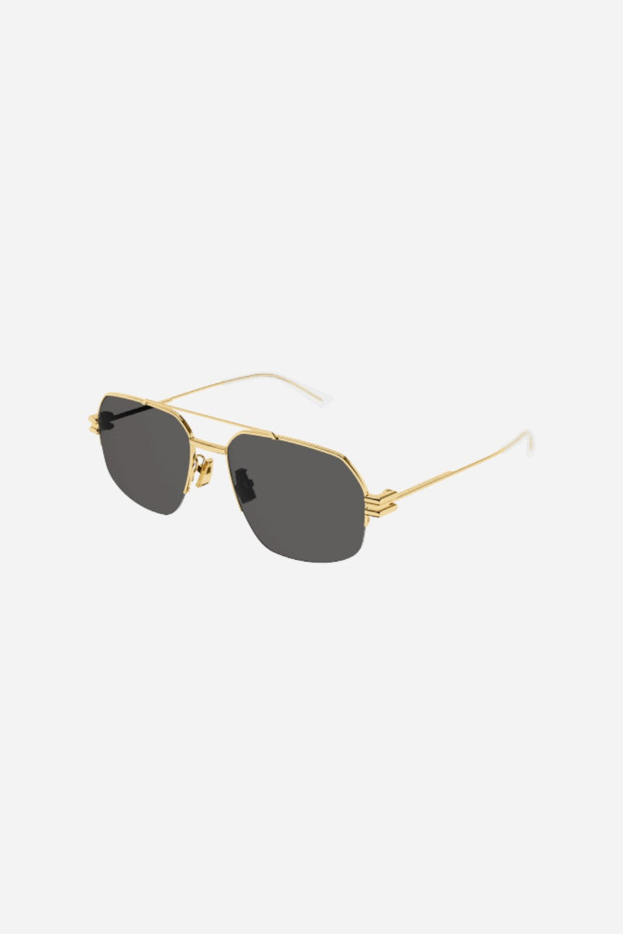 Bottega Veneta Gold Sunglasses with Gray lenses – front view