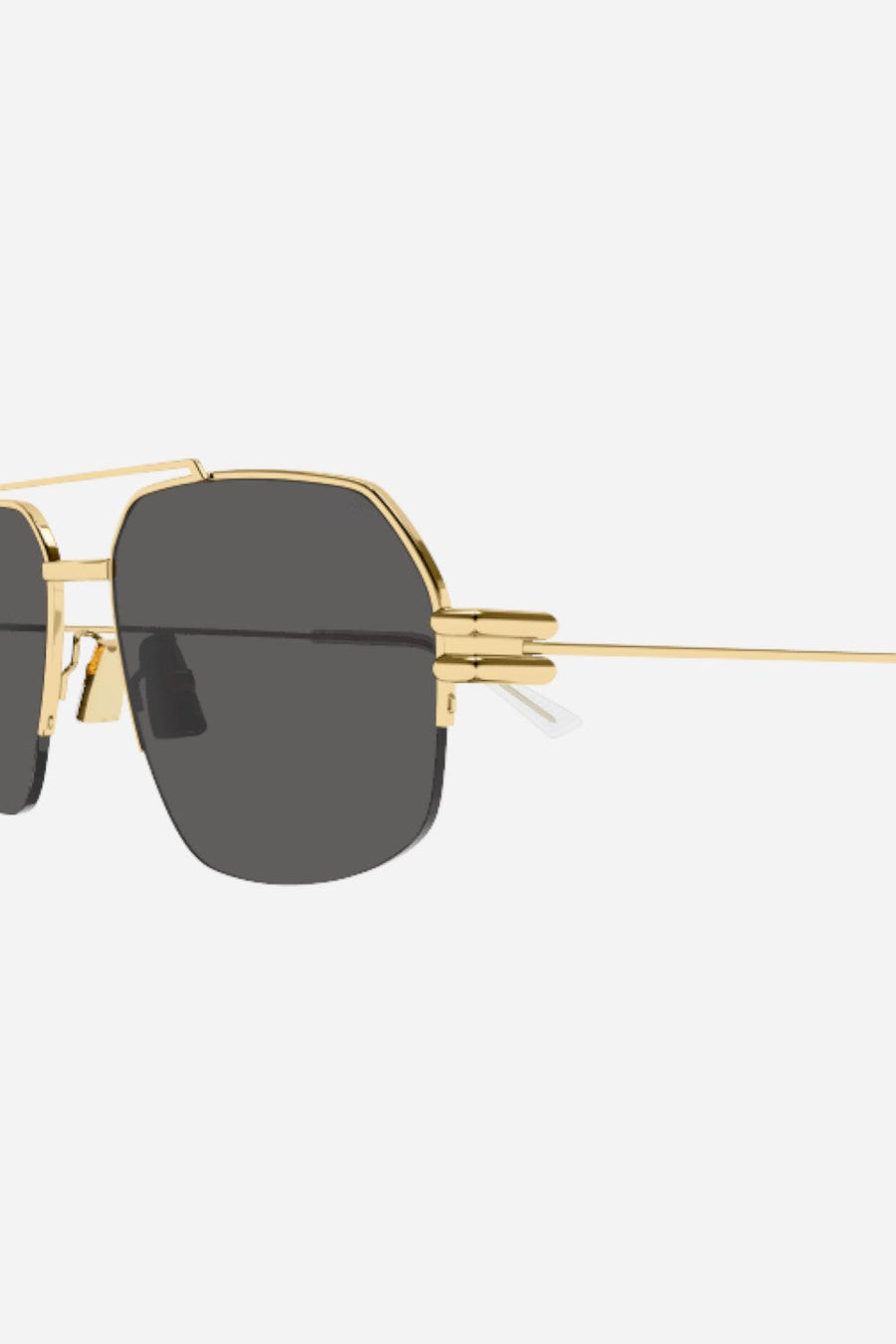 Bottega Veneta Gold Sunglasses with Gray lenses – side view