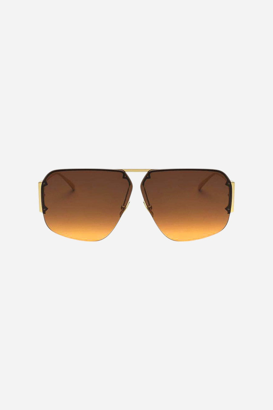 Bottega Veneta Gold Sunglasses with Orange Gradient lenses (BV1065S-002 67) – back view