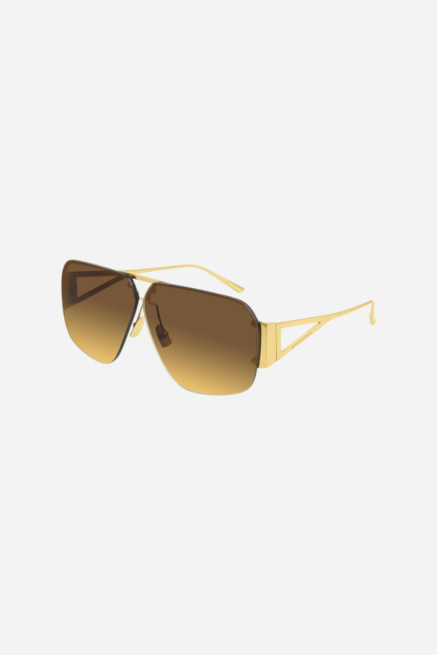 Bottega Veneta Gold Sunglasses with Orange Gradient lenses (BV1065S-002 67) – front view
