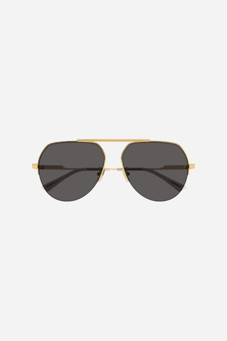 Bottega Veneta Minimalist Sunglasses in Black/Gold – back view