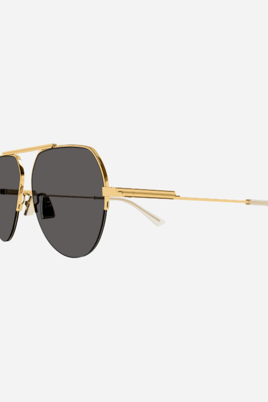 Bottega Veneta Minimalist Sunglasses in Black/Gold – side view