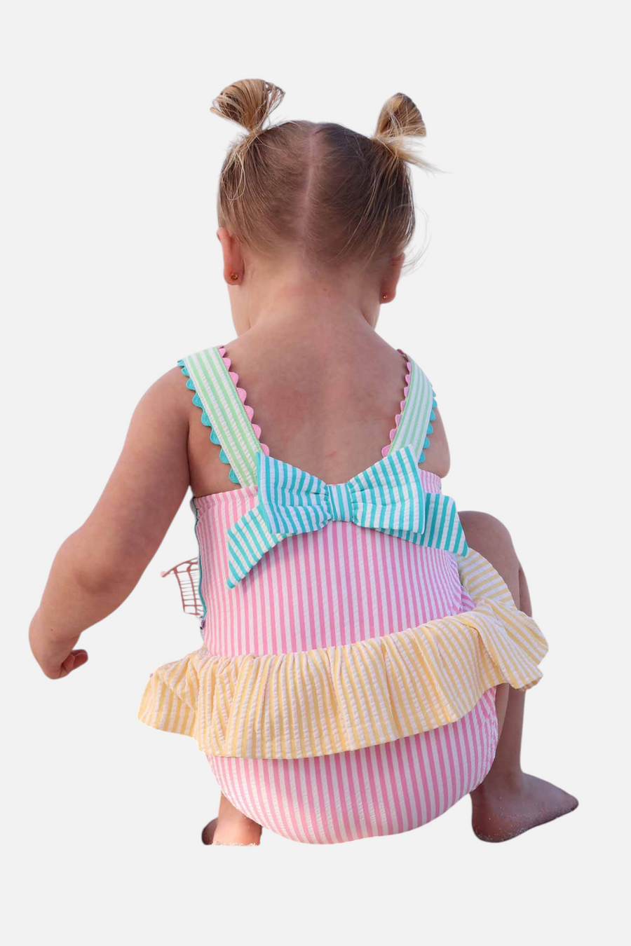 Caden Lane Multi Seersucker Bow Back 1 Piece Skirt