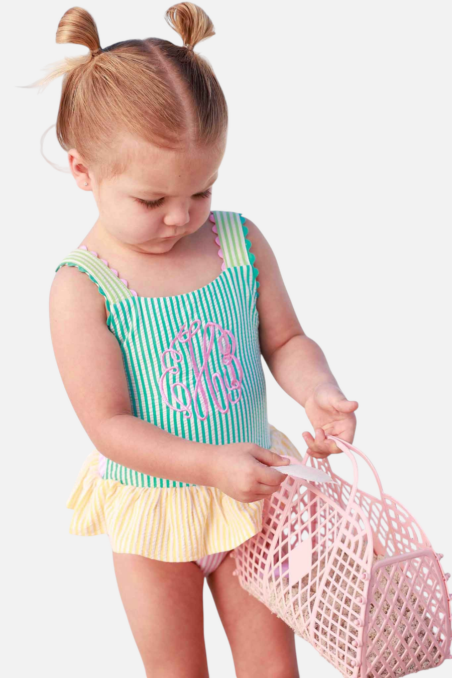 Caden Lane Multi Seersucker Bow Back 1 Piece Skirt