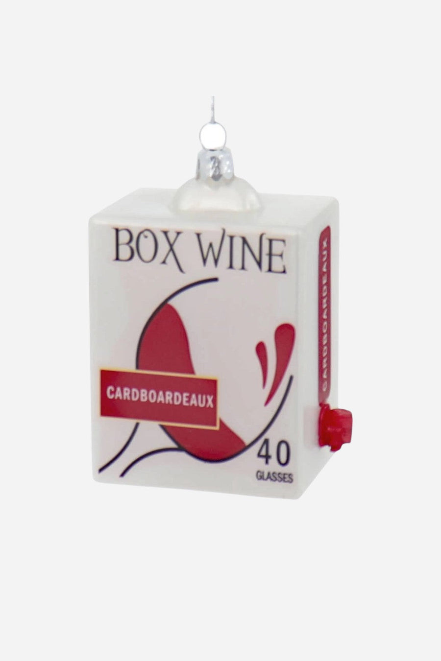 Boxed Wine Ornament – front view