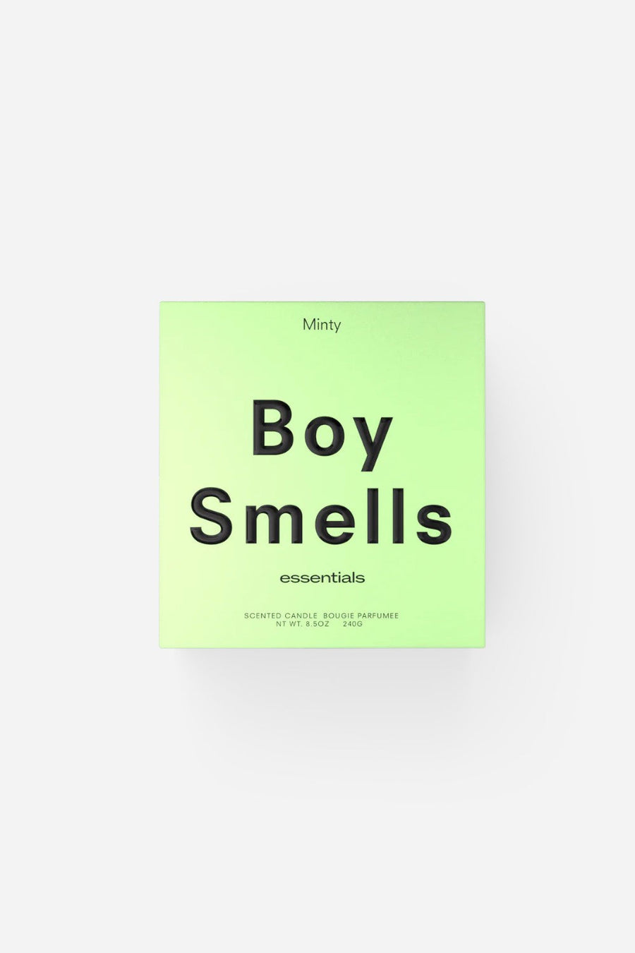 Boy Smells Minty Candle – back view
