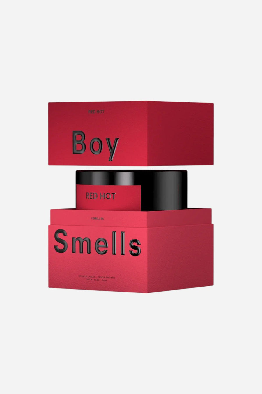 Boy Smells Red Hot Candle – back view