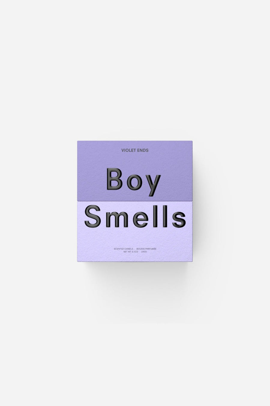 Boy Smells Violet Ends Candle – side view