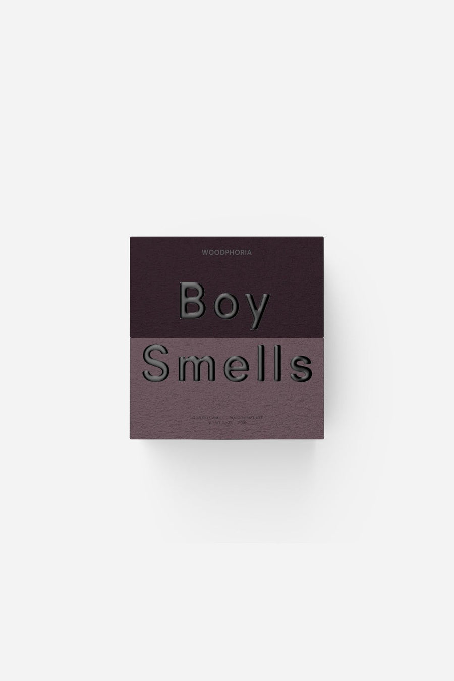 Boy Smells Woodphoria Candle – side view