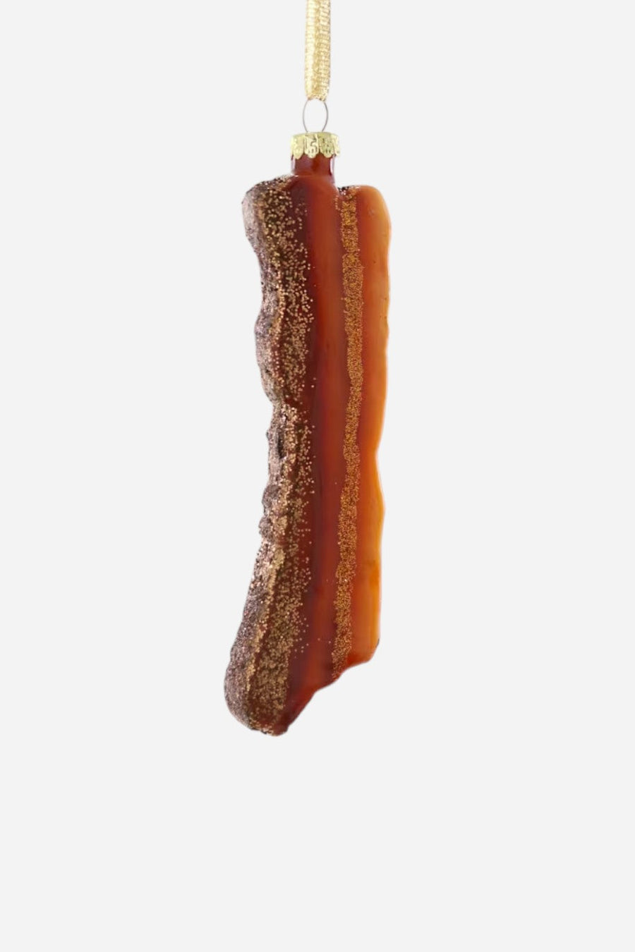 Breakfast Bacon Dark Ornament – front view