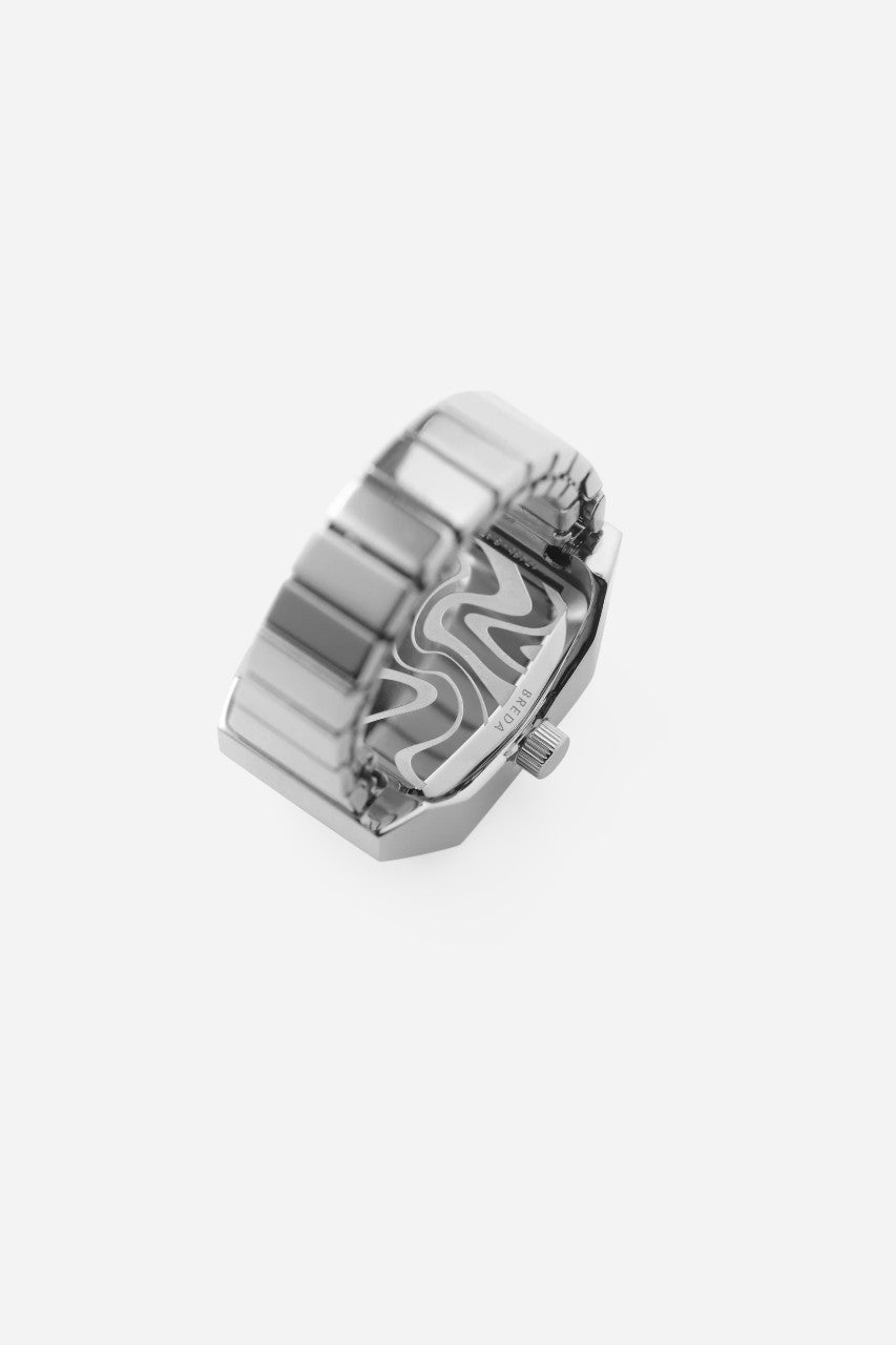Breda Dalmata Time Ring in Silver / Emerald