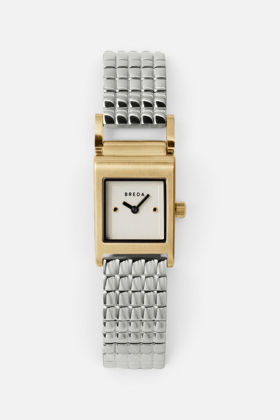 Breda Revel Bracelet Watch in Gold/Silver/Ivory – front view