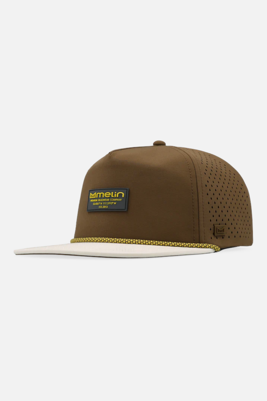 Melin Coronado Brick Hydro Snapback Hat in Yellow Jacket