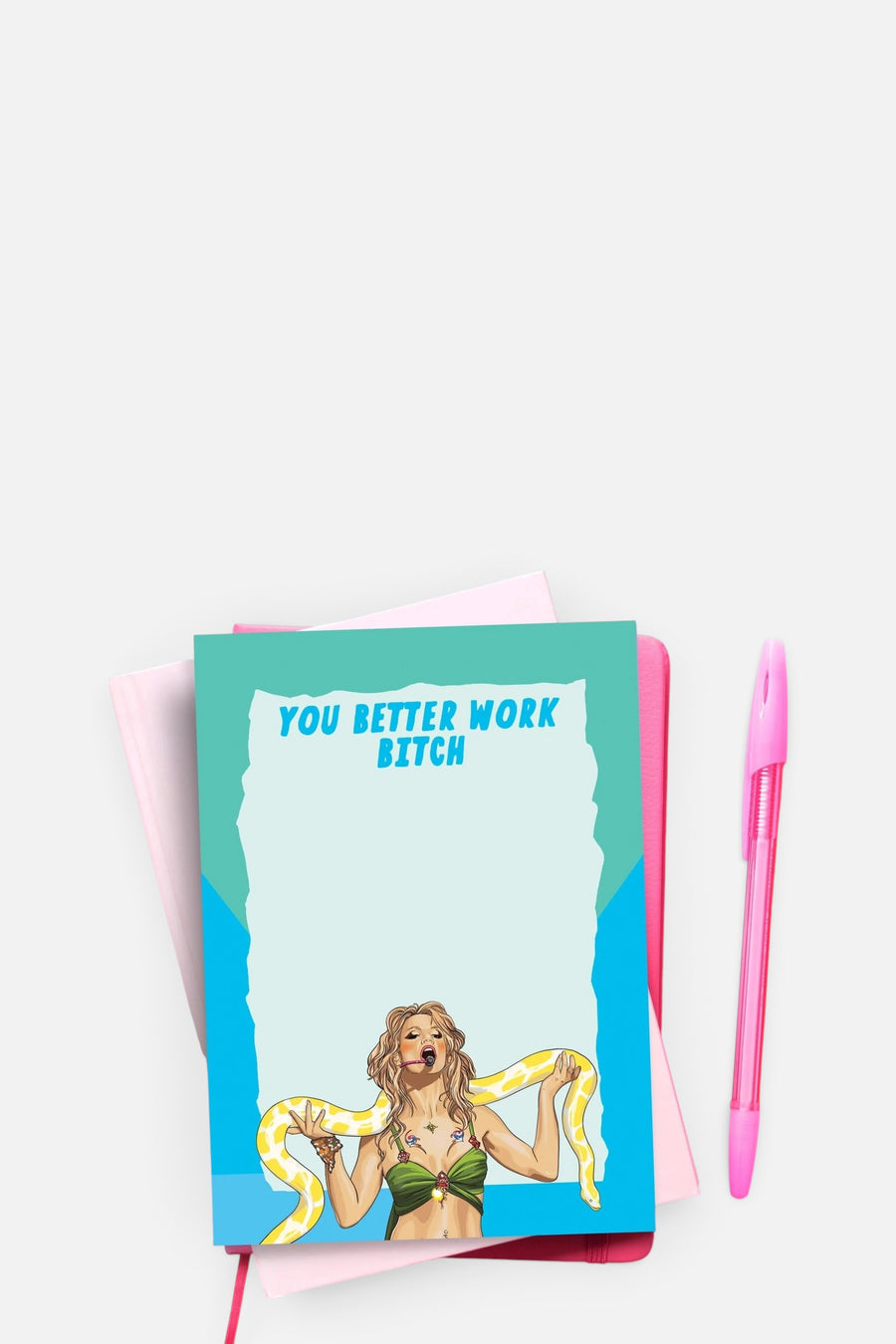 Britney Spears Funny To Do List Notepad Planner – front view