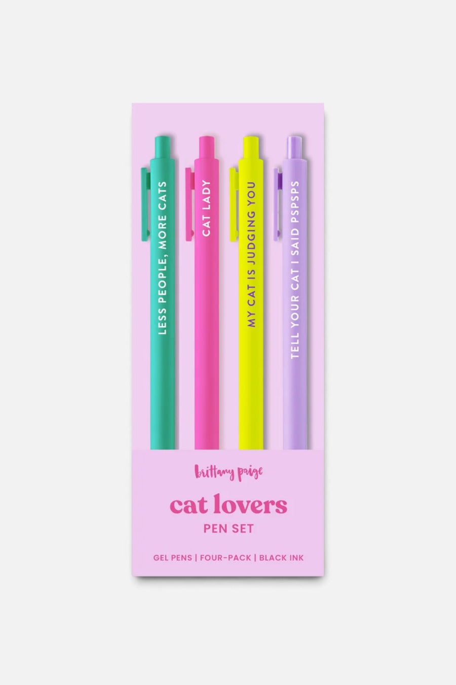 Brittany Paige Cat Lovers Pen Set – back view