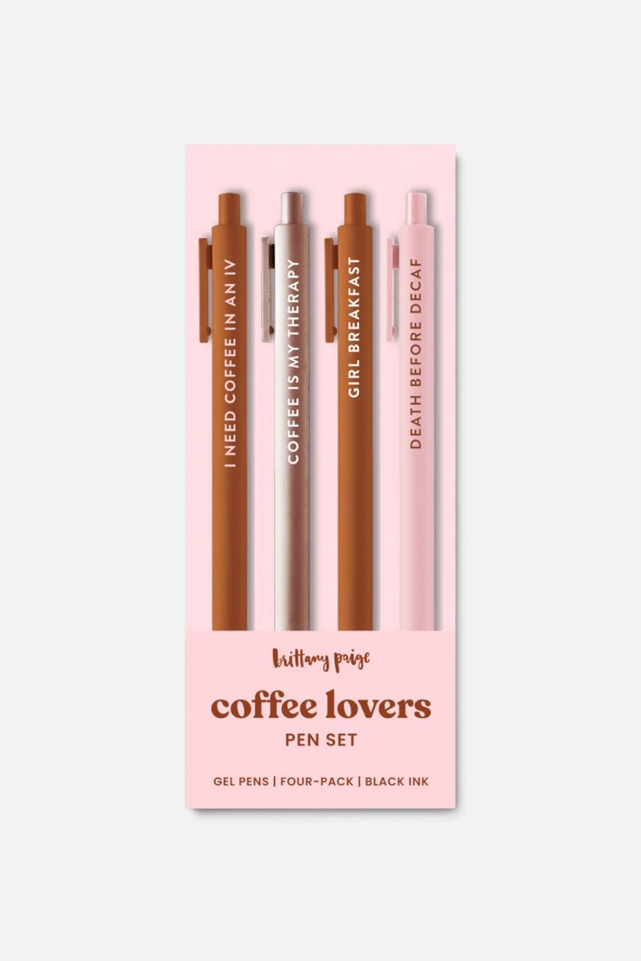 Brittany Paige Coffee Lovers Pen Set – back view