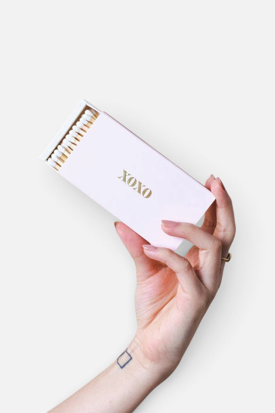 Brooklyn Candle Studio XOXO Dusty Pink Long Matches – side view