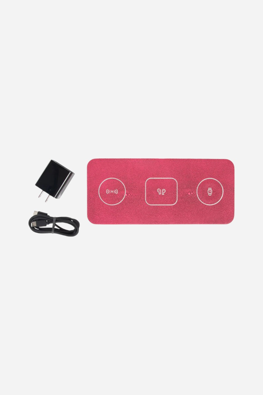 BROUK & CO. Ace 3-In-1 Wireless Charging Pad Fuschia – alternate