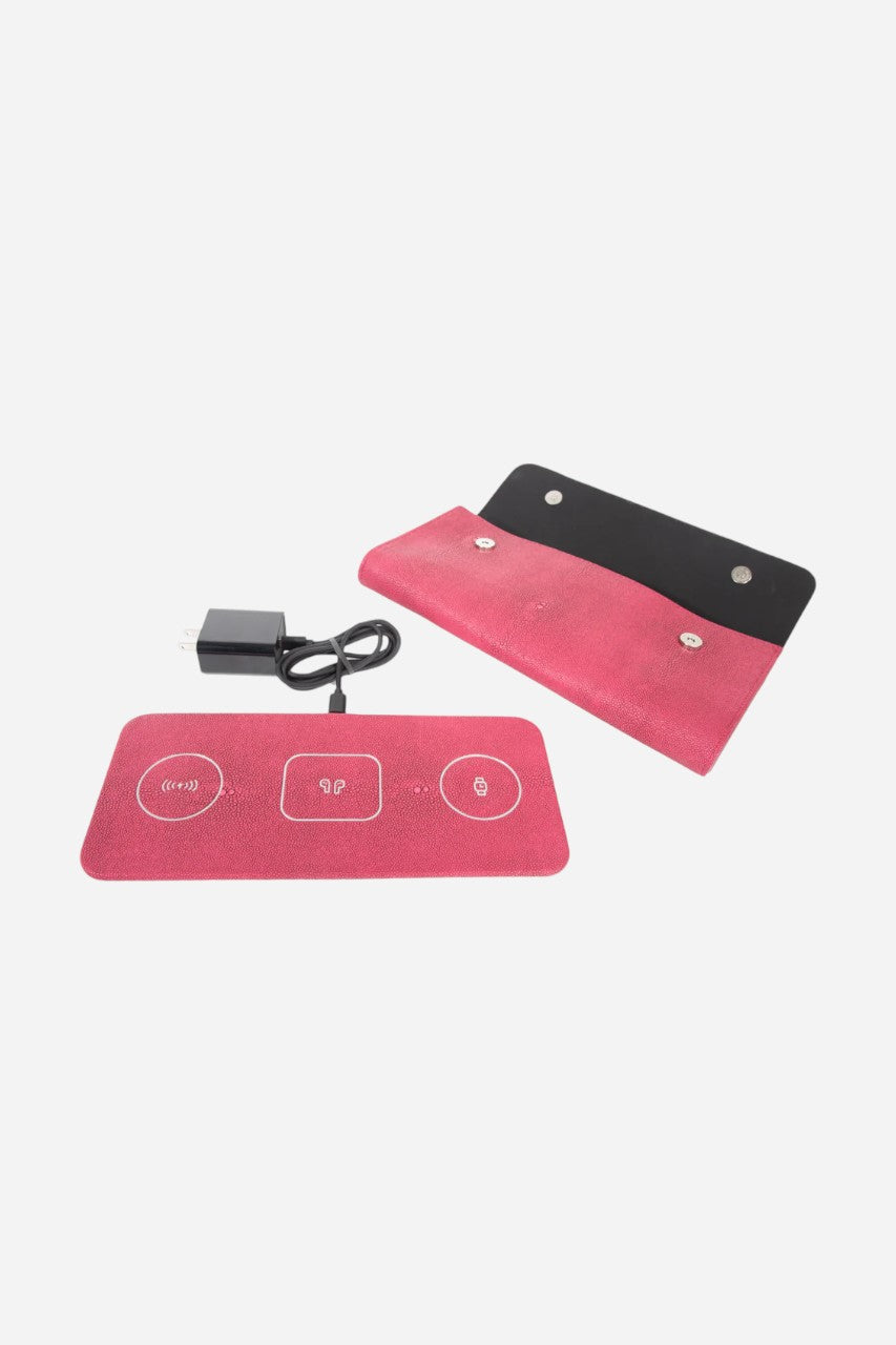 BROUK & CO. Ace 3-In-1 Wireless Charging Pad Fuschia – alternate
