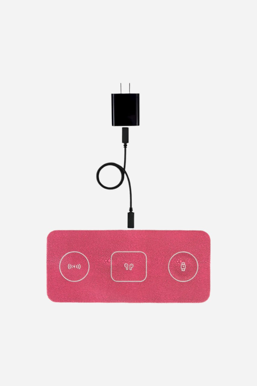BROUK & CO. Ace 3-In-1 Wireless Charging Pad Fuschia – alternate
