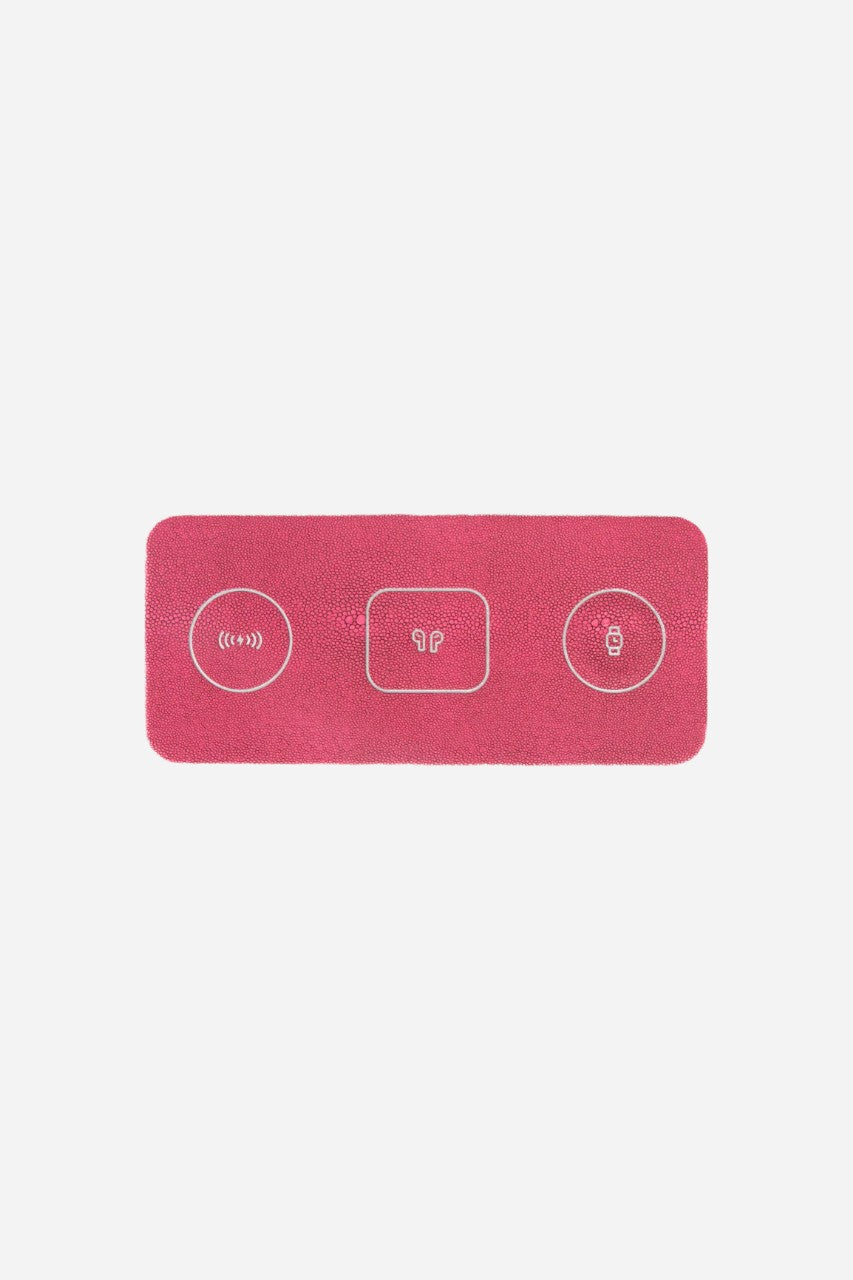 BROUK & CO. Ace 3-In-1 Wireless Charging Pad Fuschia – detail