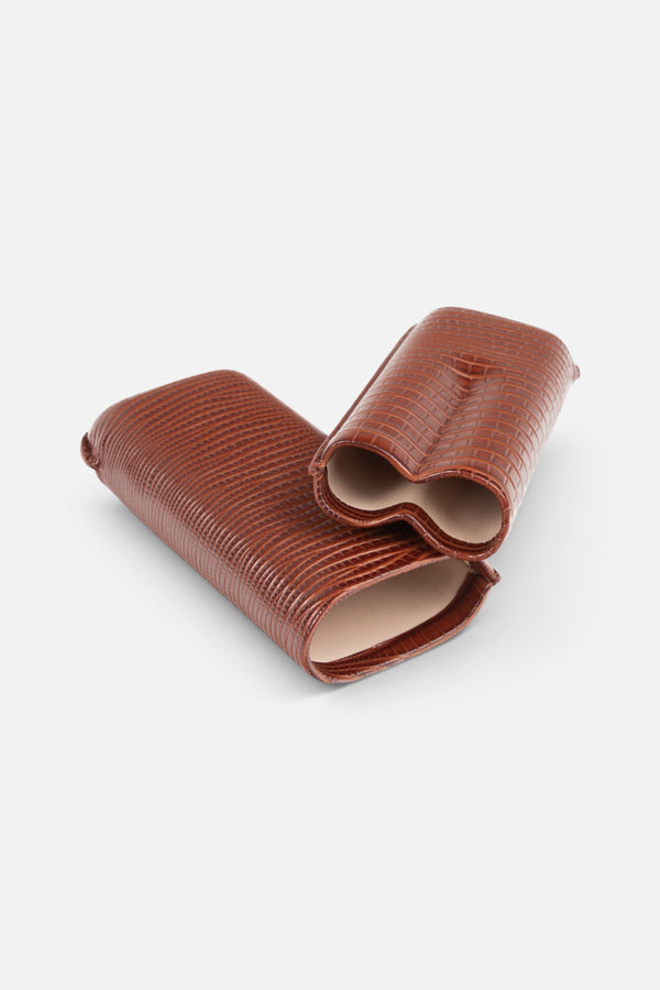 Brouk & Co. Brown Lizard Double Cigar Holder