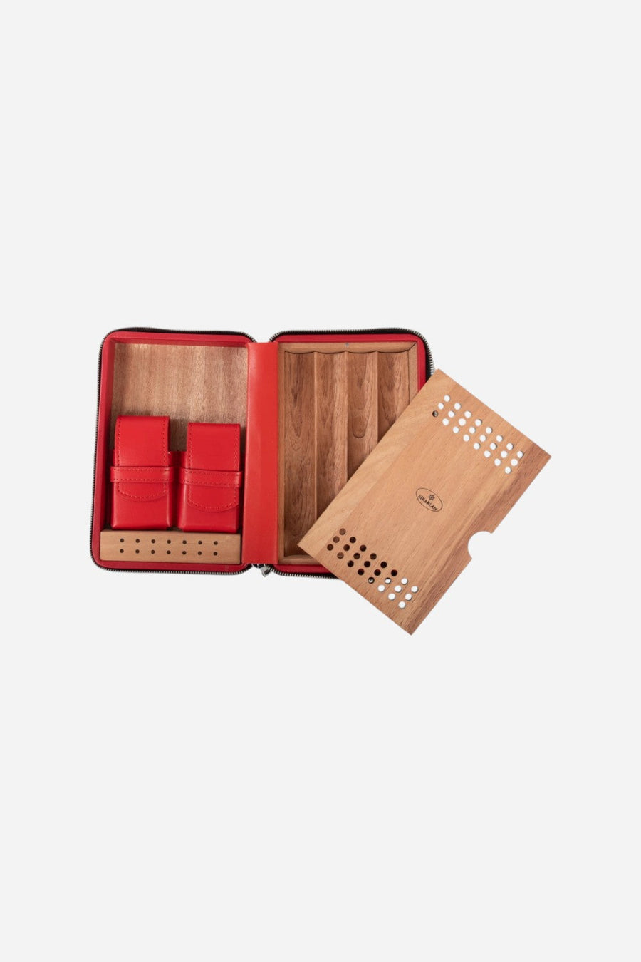 Brouk & Co. Devon Croco Cigar Travel in Black – alternate