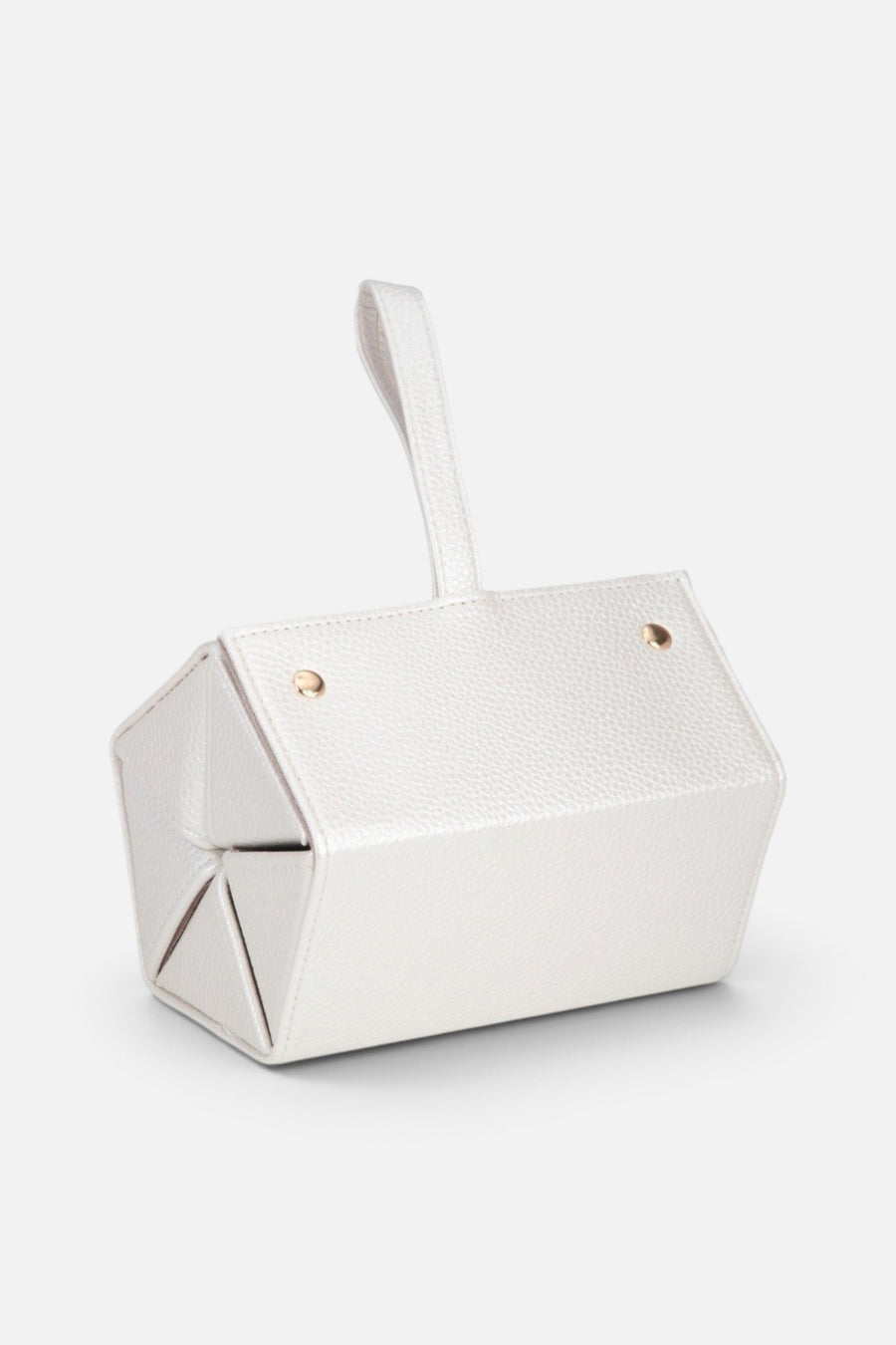 Brouk & Co. Leah 5 Eyewear & Jewelry Case in Pearl White – back view