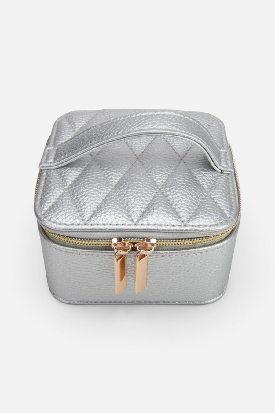 Brouk & Co. Leah Quilted Travel Jewelry Case with Pouch – back view