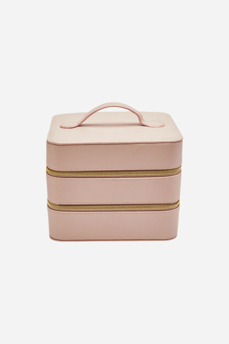 Brouk & Co. Leah Travel Cosmetic Case in Pale Pink – front view