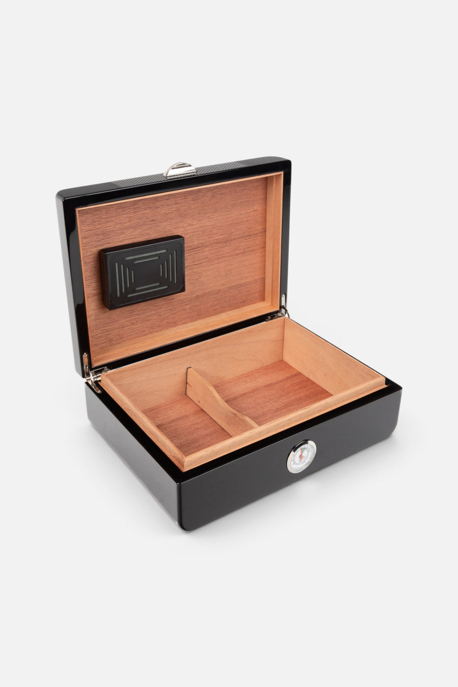 Brouk & Co. Lorenzo Cigar Humidor in Black – back view