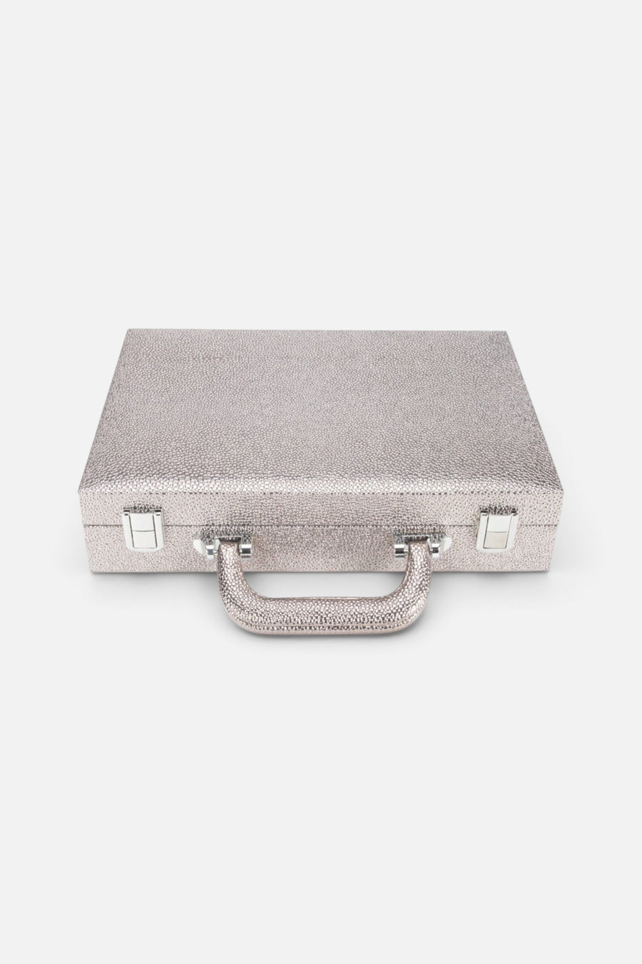 Brouk & Co. Mexican Train Dominoes Set in Silver – Silver view