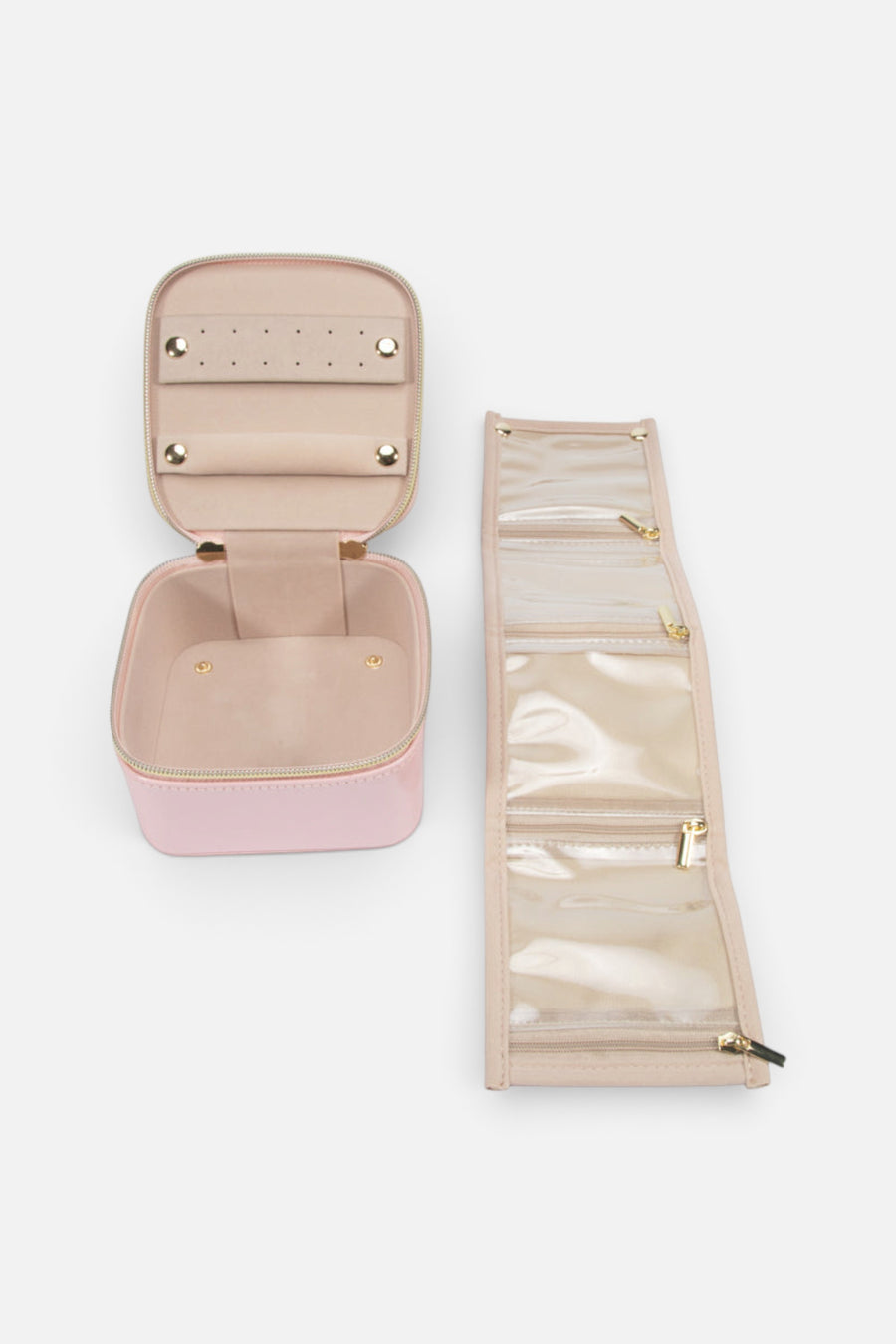 Brouk & Co. Pearl Travel Jewelry Case with Pouch – detail