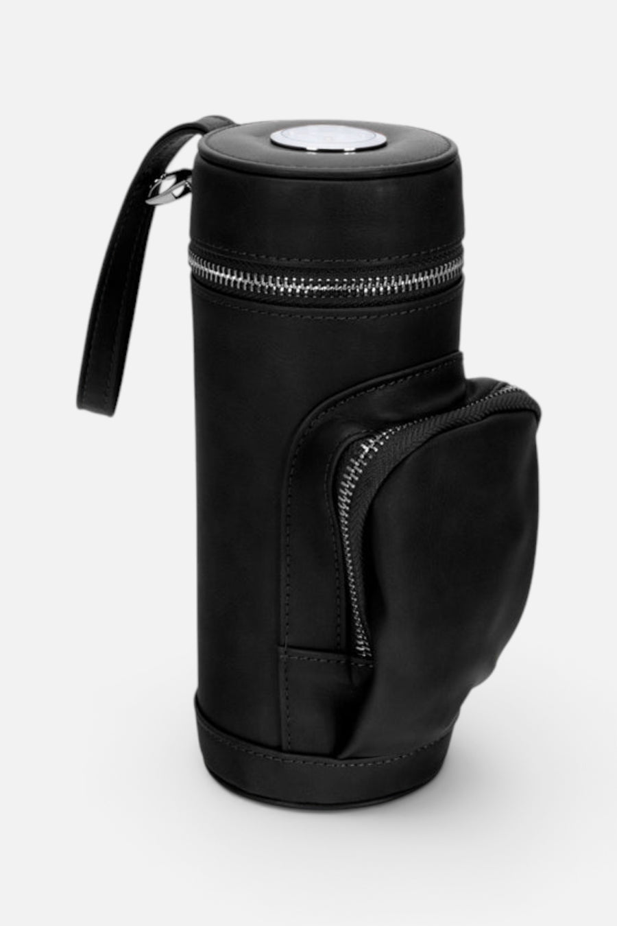 Brouk & Co. The Sly Golf Bag Cigar Humidor in Black – front view