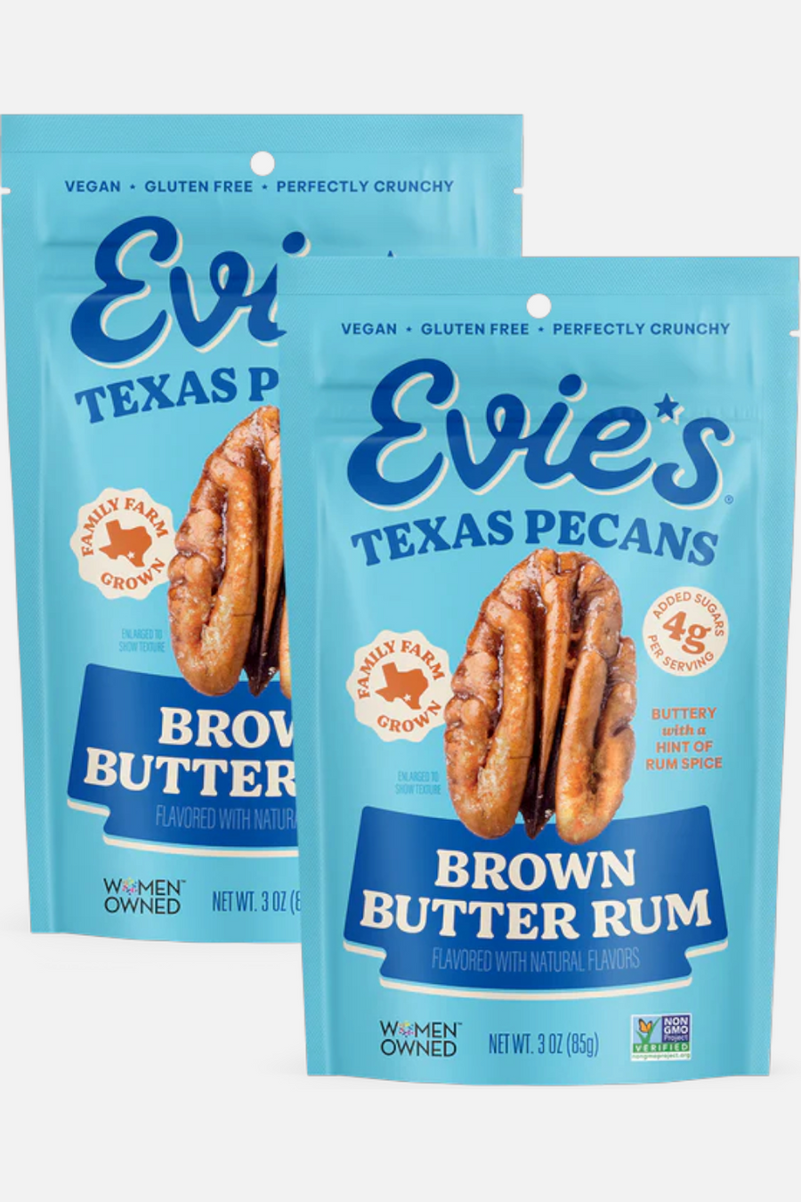 Brown Butter Rum Pecans – front view