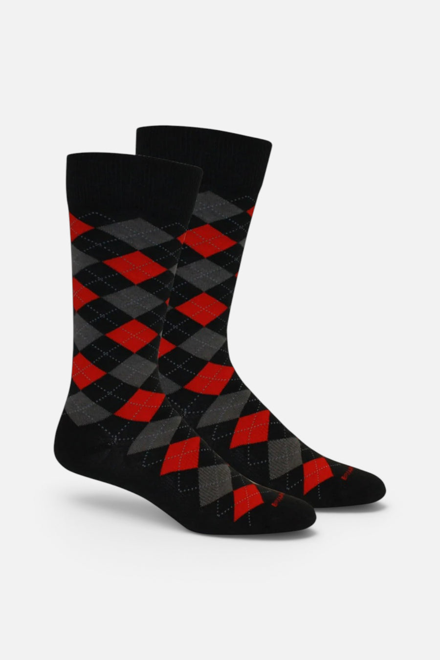 Brown Dog Socks Argyle Black And Red – front view